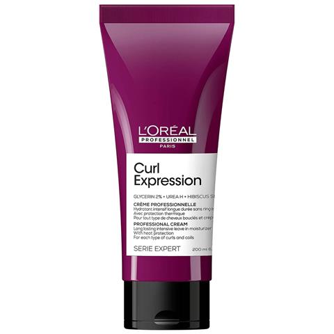 L'oreal Professionnel, Serie Expert Curl Expression, Glicerina 2% + Urea H + Semi Di Ibisco, Trattamento In Crema Senza Risciacquo Per Capelli, Idratazione Intensa, 200 Ml - Foto 1