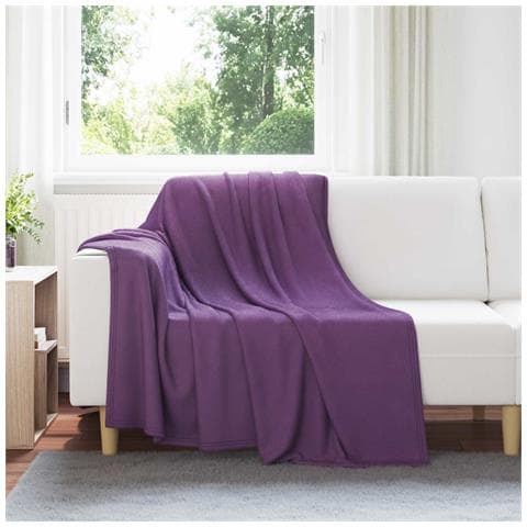 Coperte da Pile 6 pcs Viola 200 x 150 cm Panno - Foto 2