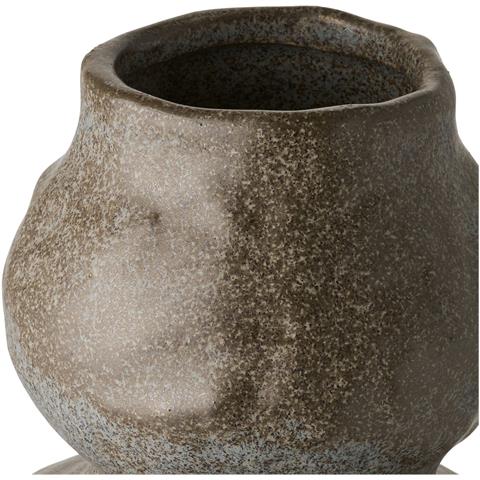 Vaso In Ceramica Grigio Scuro A Sfere Sovrapposte Ø14,5x33,5 Cm - Foto 2