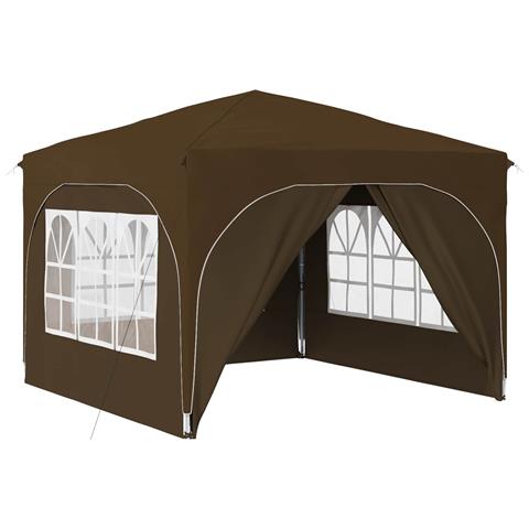 Tenda per feste a pop-up 290 x 290 x 245 cm Tortora - Foto 1