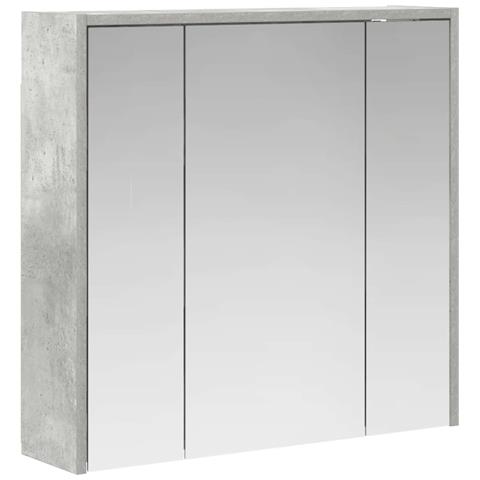 Mobiletto per specchio da bagno Grigio cemento - Foto 1