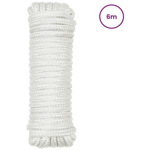Corda da Barca 6 m 1 Bianco Poliestere - Foto 2