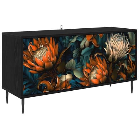 Mobile TV LOCHEM 102 x 33 x 51 cm Rovere Nero - Foto 1