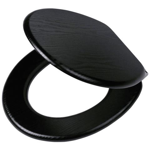 Sedile Wc A Chiusura Morbida Blackwash In Mdf Nero 252030746 - Foto 1