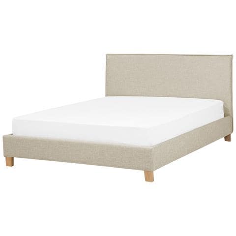 Letto In Tessuto Beige 180 X 200 Cm Sennez - Foto 20