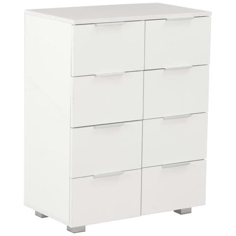Credenza Bianco Lucido 60x35x80 cm in Legno Multistrato - Foto 1