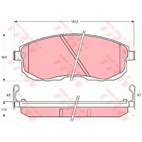 Kit Pastiglie Freno Gdb1003 - Foto 1