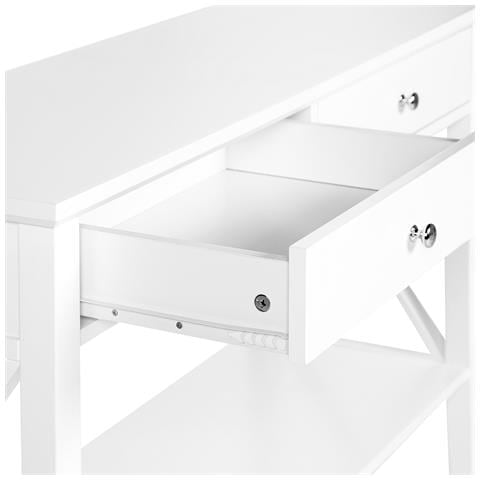 Tavolino Consolle Bianco Con 2 Cassetti Avenue - Foto 14