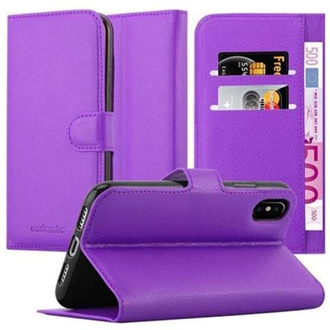 Cadorabo Custodia Compatibile Con Apple Iphone X / Xs In Violetta Ametista - Coperchio Protettiva Con Chiusura Magnetica, Funzione Stand E Tasca Per Le Carte - Foto 1