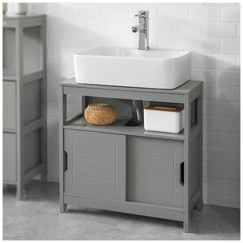 Mobile Sottolavabo Con Ante Scorrevoli 60x30x61cm Frg128-sg - Foto 1