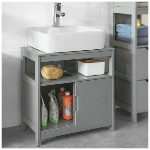 Mobile Sottolavabo Con Ante Scorrevoli 60x30x61cm Frg128-sg - Foto 13