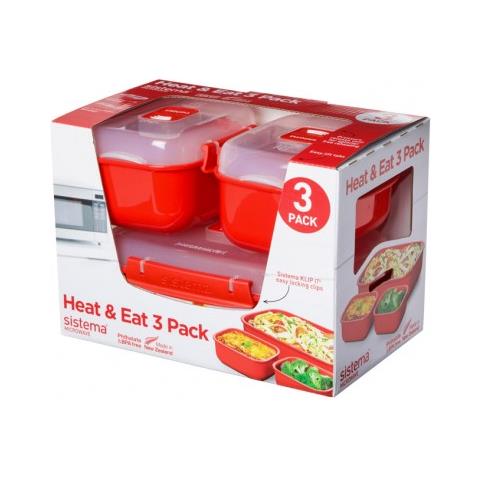 Sistema Set 3 Contenitori Microware Rosso - Foto 6