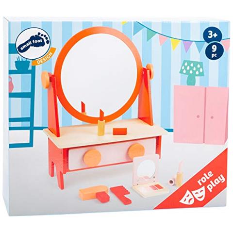 Piccolo Piede Piccolo Piede-11409 Retrò Tavolo Con Specchiolegnocon Cassetto E Utensili 5 Per Trucco Questa E Da Parrucchiere Giocattolimulticolore11409 - Foto 2