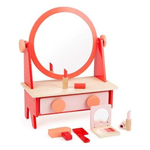 Piccolo Piede Piccolo Piede-11409 Retrò Tavolo Con Specchiolegnocon Cassetto E Utensili 5 Per Trucco Questa E Da Parrucchiere Giocattolimulticolore11409 - Foto 5