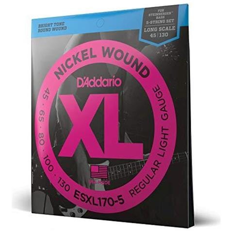 Daddario Esxl170-5 45-130 Long Scale Della Sfera Di Doppio Fine Nickel Wound 5-string Bass Guitar Strings - Foto 1