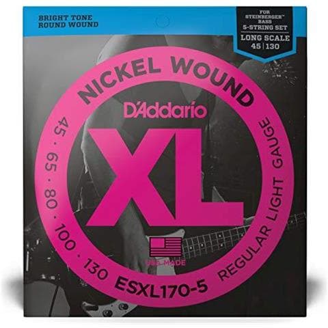 Daddario Esxl170-5 45-130 Long Scale Della Sfera Di Doppio Fine Nickel Wound 5-string Bass Guitar Strings - Foto 3