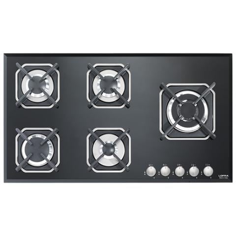 LOFRA Piano Cottura HGN950 a Gas 5 Fuochi Gas Colore Nero LOFRA Piano Cottura HGN950 a Gas 5 Fuochi Gas Colore Nero