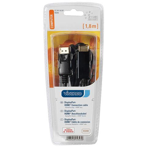 DisplayPort - HDMI 1.5m DisplayPort HDMI Nero - Foto 1