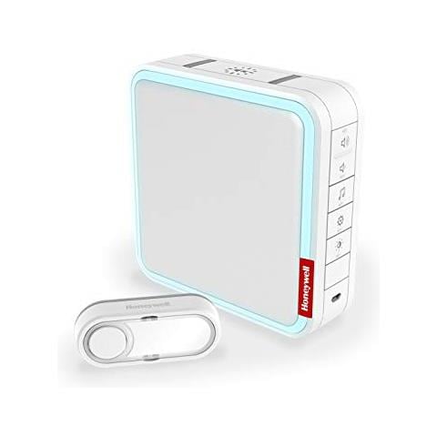 Kit Campanello con Batteria con Amplificatore di Campo, Melodie Personalizzabili + Pulsante - Bianco - Foto 1