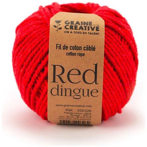 Cotone Macramè Ø 2,5 Mm X 80 M - Rosso - Foto 1