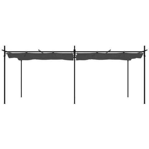 Pergola Con Tetto Retrattile Antracite 589x292x230 Cm - Foto 7
