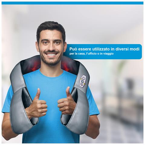 Massaggiatore Elettrico Cuscino Massaggio Shiatsu Collo Spalla Calore Infrarossi - Foto 2
