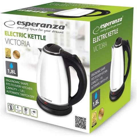 Bollitore Ekk113w Bianco Nero Acciaio Inossidabile Plastica 1800 W 1,8 L - Foto 2