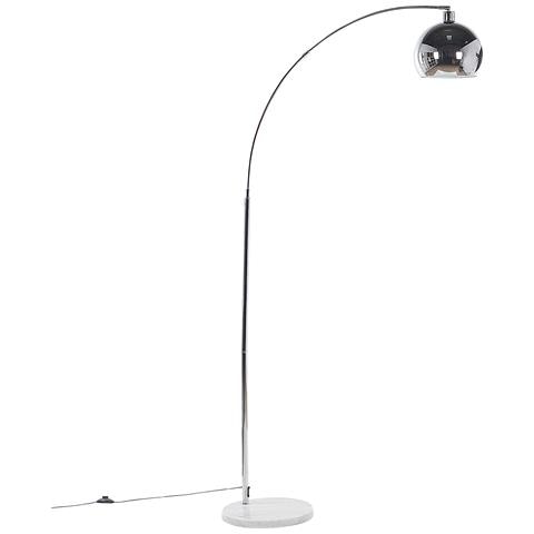 Lampada Da Pavimento In Metallo Argento 210 Cm Paroo - Foto 6