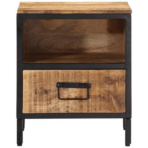 Comodino 40x35x50 Cm In Legno Massello Di Mango - Foto 3