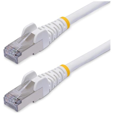 Cavo Ethernet CAT8 bianco da 3m, RJ45 Snagless, 25G / 40G, 2000MHz, 100W PoE++, S /FTP, cavo lan in rame puro 26AWG, LSZH, cavo patch di rete schermato con rilievi di trazione, testato individualmente - Foto 1