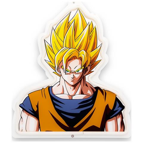 Lampada A Neon Da Muro Goku Super Saiyan 30 Cm, Multicolore - Foto 1