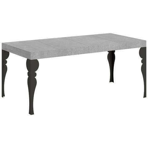 Tavolo Allungabile 90x90/246 Cm Paxon Premium Cemento Telaio Antracite - Foto 1