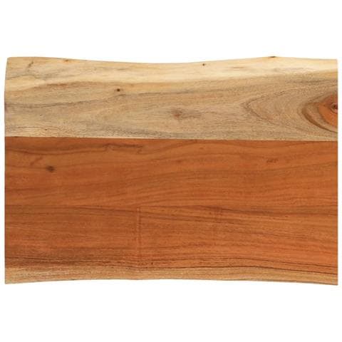 Piano Tavolo 60x40x3,8 Cm Rettangolare Legno Acacia Bordi Vivi - Foto 1