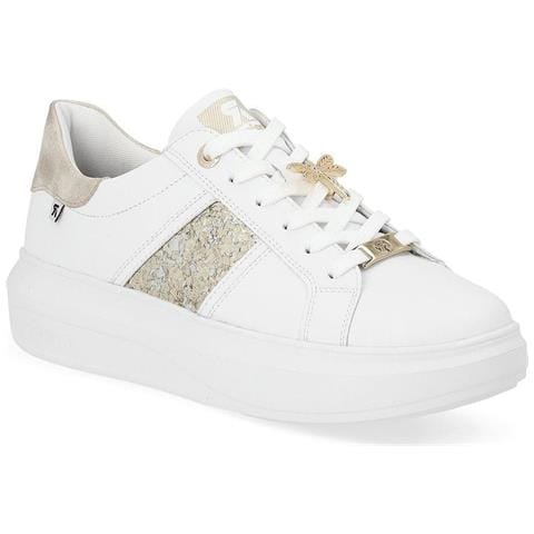 Leisure Trainers White Sneakers Pelle Scarpe Donna Bianco Eu 37, W1202-82 - Foto 1