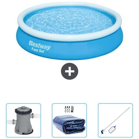Piscina Fuori Terra - In Giro - 366x76 Cm - Blu - Include Accessori Coordinati Cb42 - Foto 1