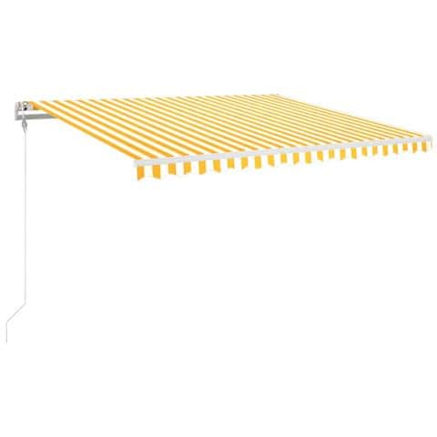 Lusso Casadino -  Tenda Da Sole Retrattile Automatica 450x350 Cm Gialla E Bianca - Foto 1