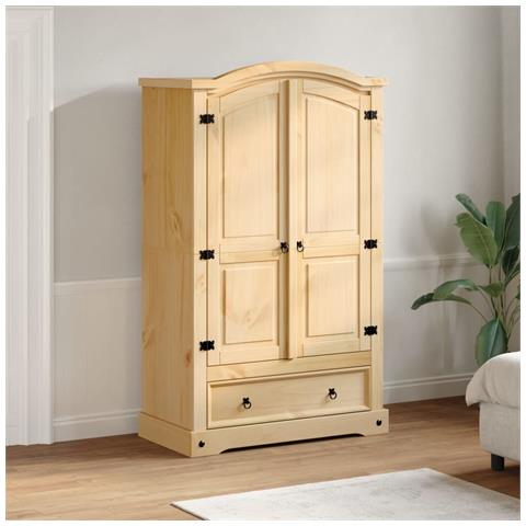 Lusso Casadino -  Armadio ""corona"" 101x52x170 Cm Legno Massello Di Pino - Foto 2