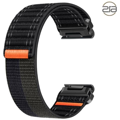 Cinturino Per Orologio In Nylon Per Garmin Fenix 8/5/6/7x Pro /epix 935/965 Black + Light Gray 26 Millimetri - Foto 2