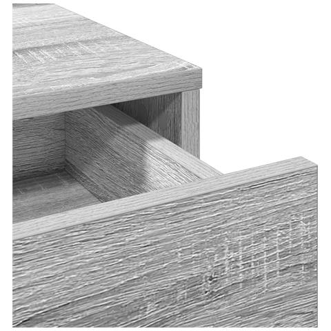 Tavolo da trucco con cassetti Grigio Sonoma 100x41x140 cm - Foto 9