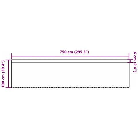 Tende con tende Floreale Bianco 750 x 100 cm Poliestere - Foto 8