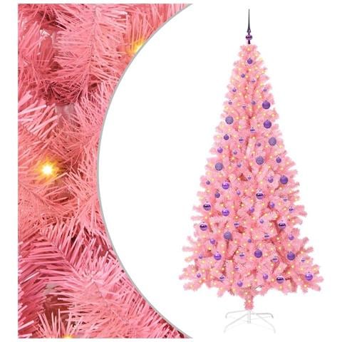 Albero di Natale con 300 LED con supporto Rosa 180 cm PVC - Foto 1