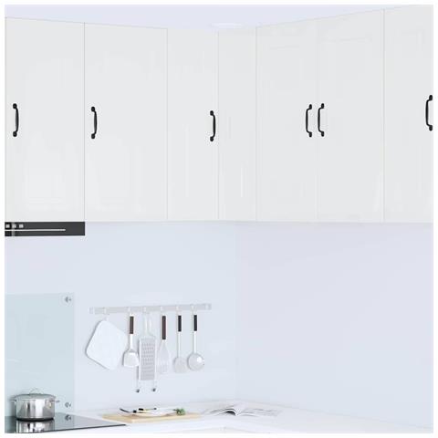 Pensile cucina Bianco Lucido 57 x 57 x 80 cm Legno multistrato - Foto 2