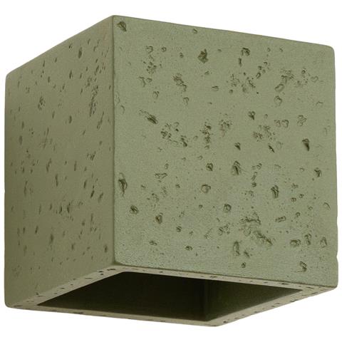 Lampada Da Parete Quad Cemento Verde Oliva Sl. 1843 - Industriale Lampada Da Parete Verde Oliva 10x10x12 Cm - Foto 1