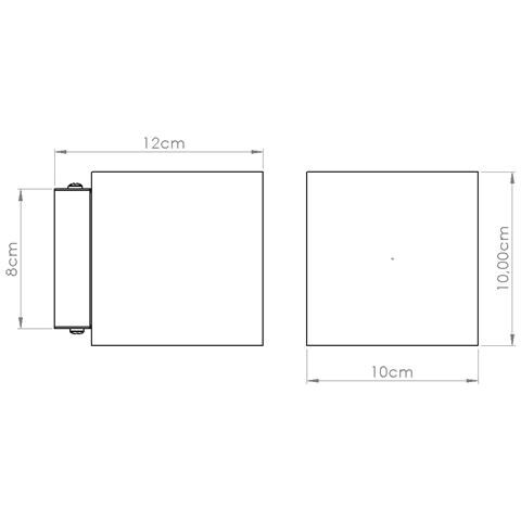 Lampada Da Parete Quad Cemento Verde Oliva Sl. 1843 - Industriale Lampada Da Parete Verde Oliva 10x10x12 Cm - Foto 8