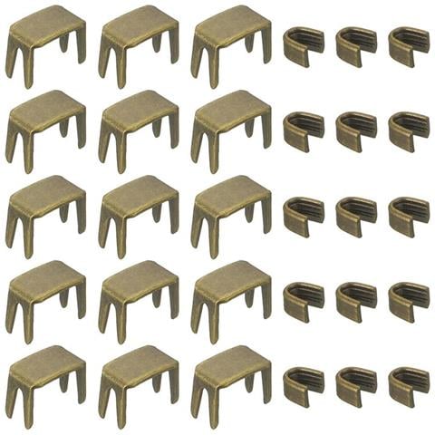 Kit Di Riparazione Per Cursori Cerniera No.5 Gun Con 20 Fermagli A Quattro Punte E 40 A U - Riparazione Cerniere In Metallo Copper - Foto 1