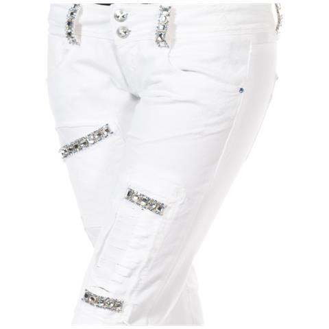 Pantalone Lungo Con Orli Dal Taglio Skinny 10dbf0125 Donna - Foto 3