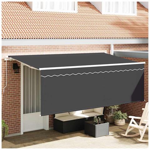 Tenda Retrattile Antracite 350 x 200 cm Poliestere e Alluminio - Foto 2
