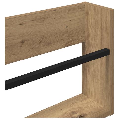 Scaffale per riviste 2 pcs Rovere artigianale 100 x 12 x 30 cm - Foto 9
