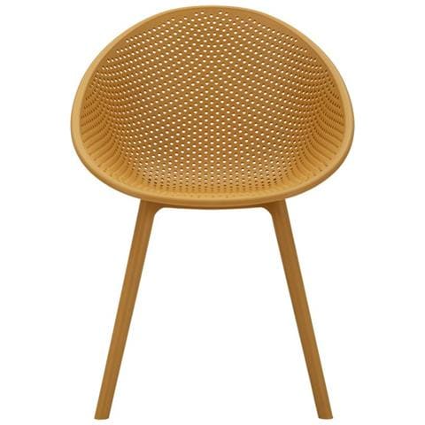 Sedia Ibiza In Plastica Senape — Set Di 2 Pezzi - Foto 2