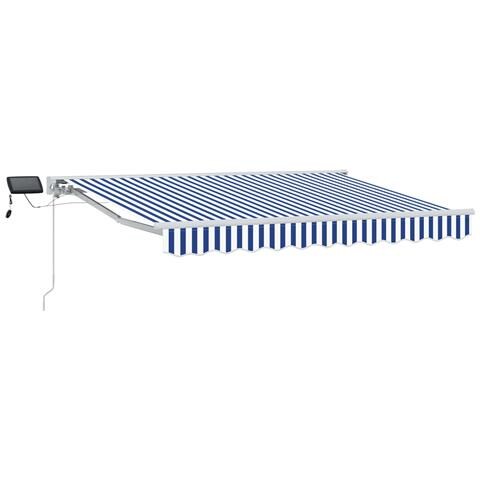 Cornice per Tenda Manuale con LED Blu e Bianco 3 x 2,5 m - Foto 1